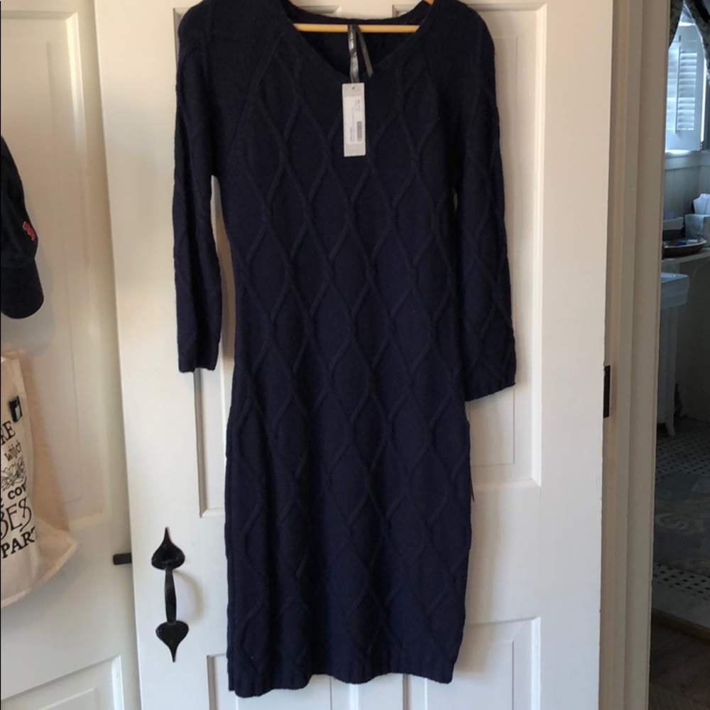 Andrew Marc cable knit sweater dress, size L.